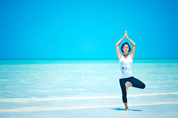 Beach yoga